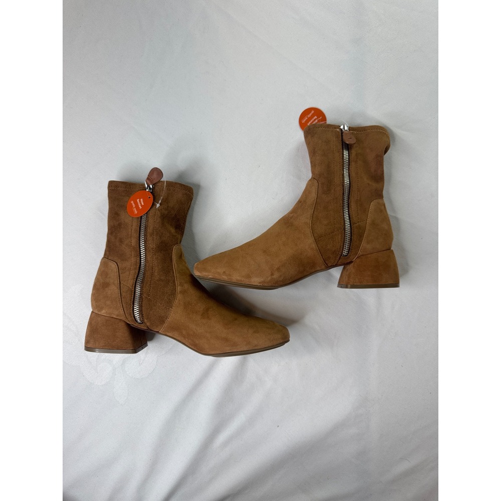 Gentle Souls Kenneth Cole Eliza Cognac Brown Water Resistant Suede Boots 9 - Picture 8 of 12